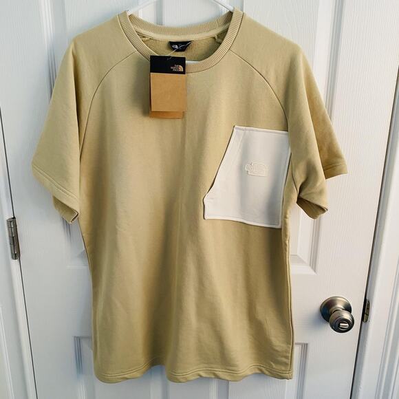 The North Face Shirt Mens Medium Gravel Terry Relaxed Fit Chest Pocket gorpcore - Picture 1 of 6